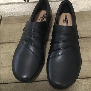 Clarks Collection Soft Cushion black leather shoe.NWOB